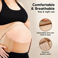 KeaBabies 2 in 1 Pregnancy Belly Support Band, Maternity Belt, Pregnancy Must Haves Baby Belly Bands