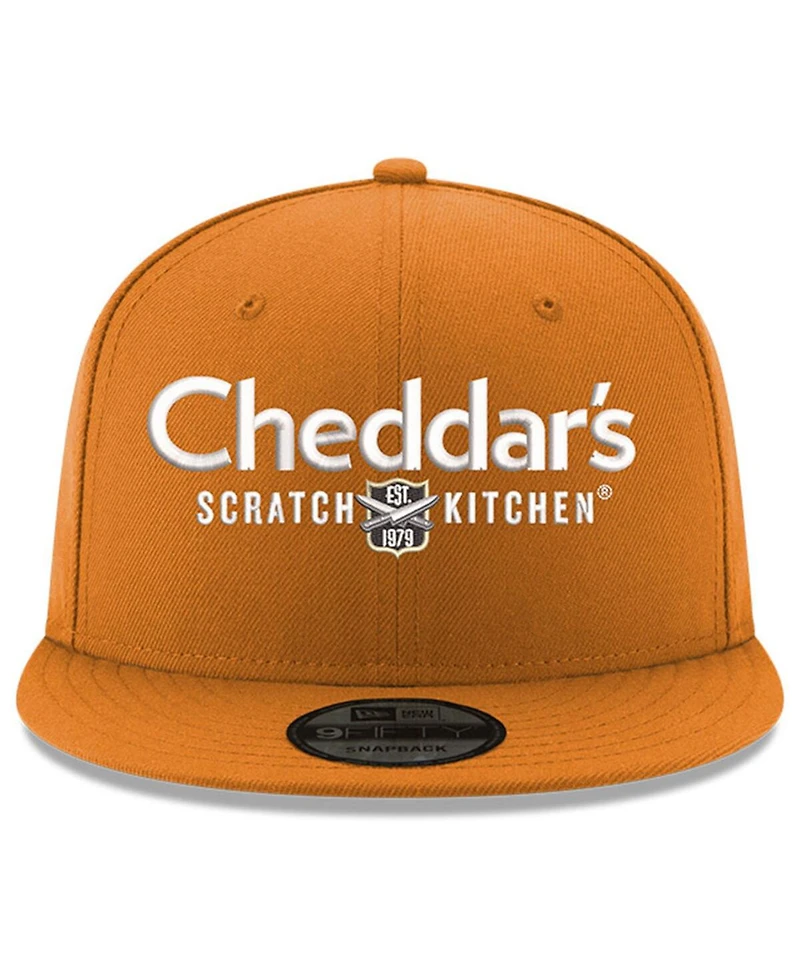 Men's New Era Orange Kyle Busch 9FIFTY Cheddar's Adjustable Hat