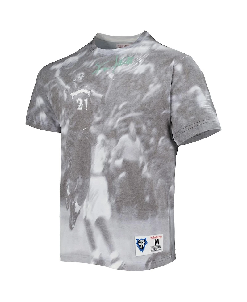 Men's Mitchell & Ness Kevin Garnett Heather Gray Minnesota Timberwolves Above The Rim T-shirt