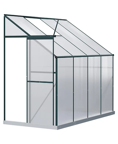 Outsunny 8' x 4' Walk-In Garden house Aluminum Polycarbonate, Vent,