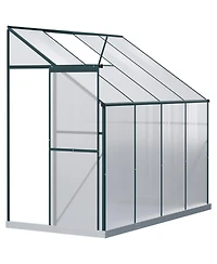 Outsunny 8' x 4' Walk-In Garden house Aluminum Polycarbonate, Vent,