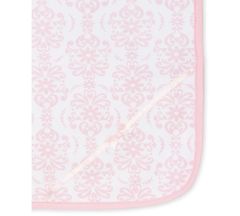 Little Me Baby Girls Damask Scroll Print Cotton Blanket