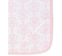 Little Me Baby Girls Damask Scroll Print Cotton Blanket