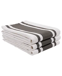 Kaf Home Union Stripe Cotton 3 Piece Kitchen Dish Towel Set, 18" x 28"