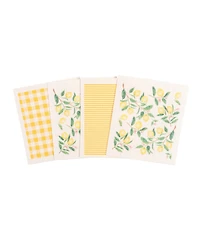 Kaf Home Swedish Dish Cloths, All Over Lemon, Set of 4