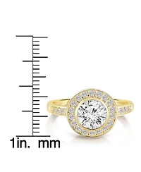 Sterling Silver Clear Bezel-set Cubic Zirconia Ring