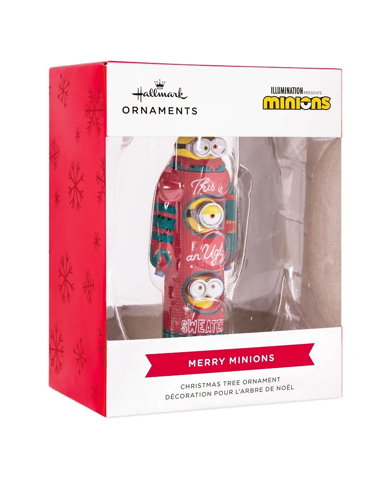 Hallmark Minions Bob, Kevin and Stuart in Ugly Christmas Sweater Ornament