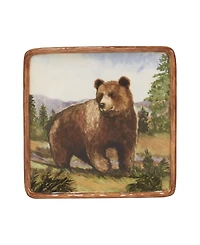 Certified International Mountain Summit Set of 4 Canape Plates
