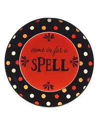 Certified International Spooky Halloween Set of 4 Canape Plates, Service for 4