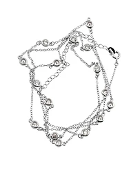 Sterling Silver Clear Cubic Zirconia Necklace