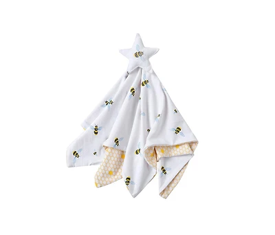 Malabar Baby Baby Silky Soft Lovey Security Blanket With Top Plush Toy, Bee