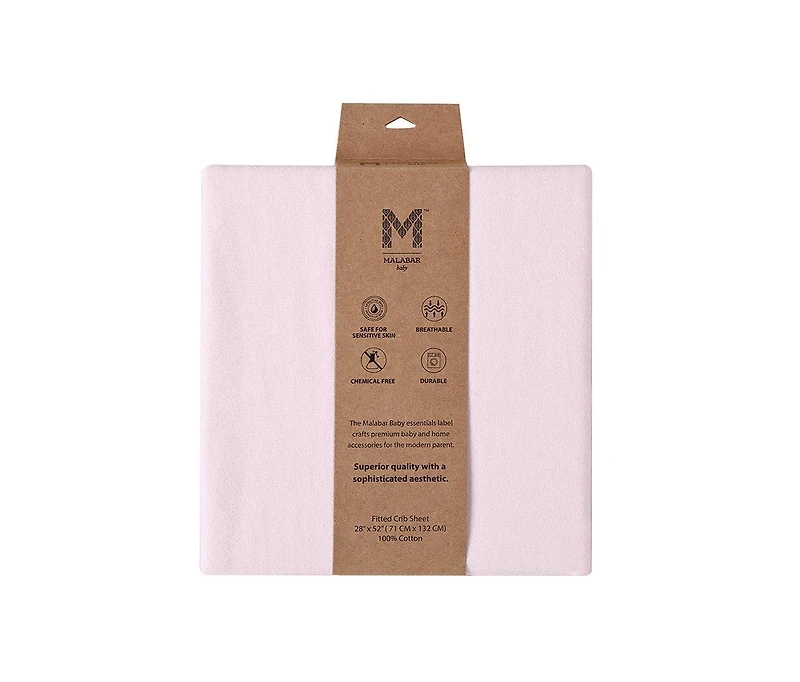 Gots Certified Organic Knit Cotton Crib Sheets, Rose Pink