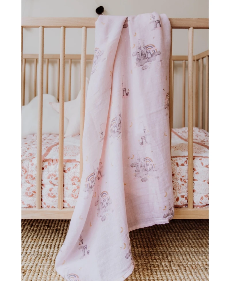 Gots Certified Organic Knit Cotton Crib Sheets, Rose Pink