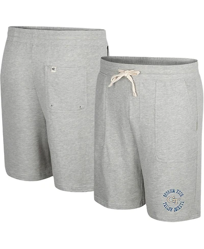 Men's Colosseum Heather Gray Georgia Tech Yellow Jackets Love To Hear This Terry Shorts