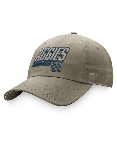 Men's Top of the World Khaki Utah State Aggies Slice Adjustable Hat