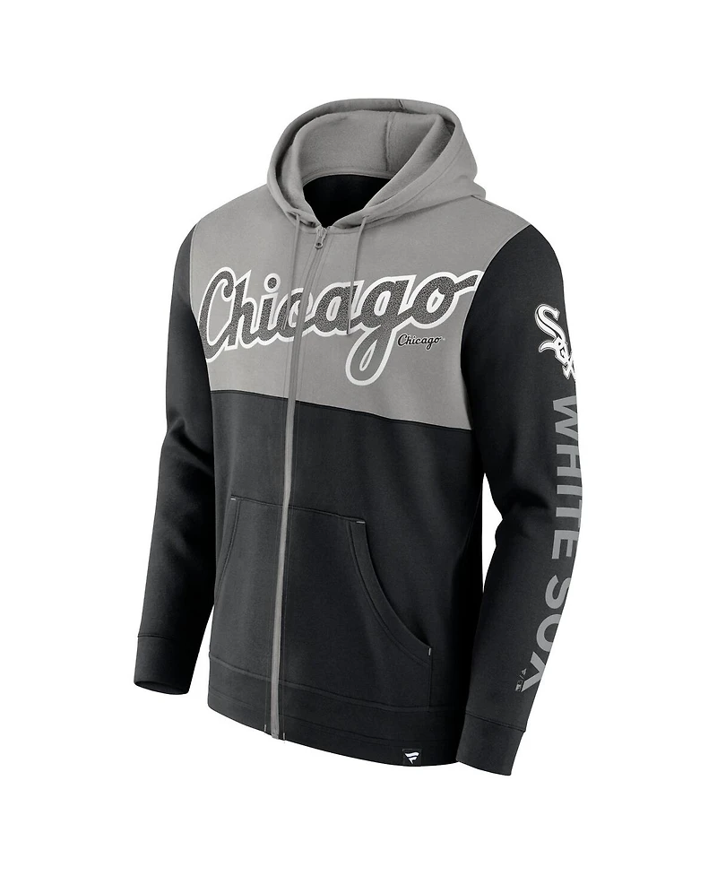 Men's Fanatics Black Chicago White Sox Walk Off Fleece Full-Zip Hoodie