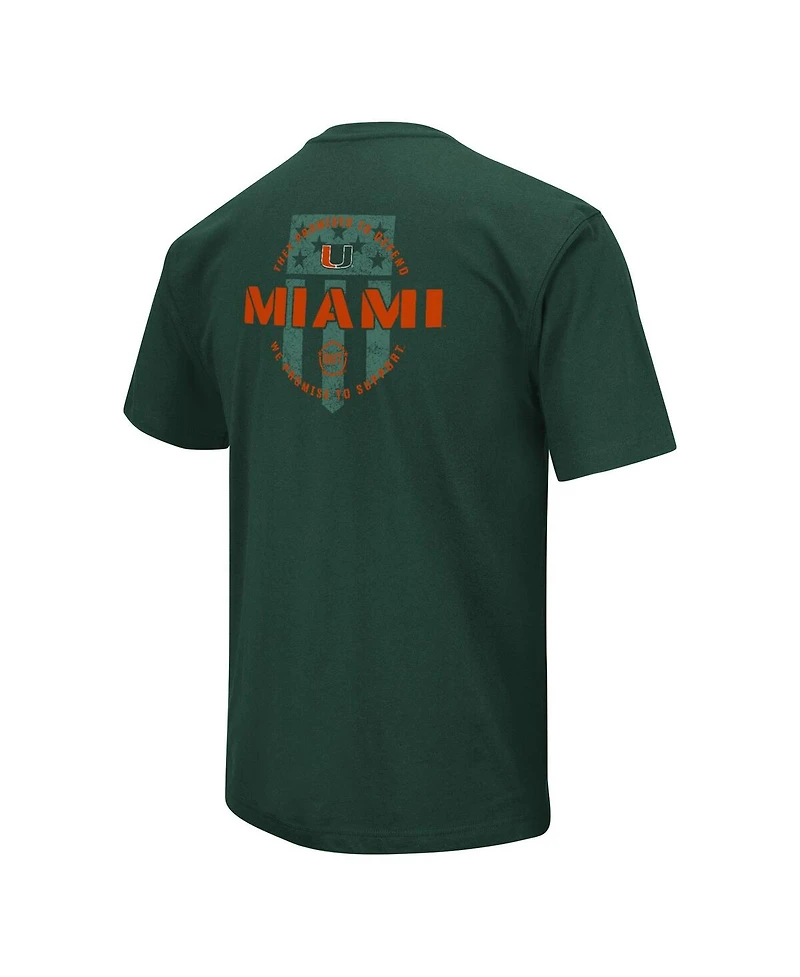 Men's Colosseum Miami Hurricanes Oht Military-Inspired Appreciation T-shirt