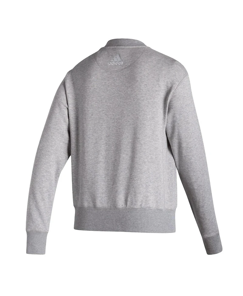 Women's adidas Heathered Gray Texas A&M Aggies Vintage-Like Circle Pullover Sweatshirt