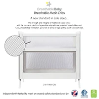 Halo Dream Inc. Breathable Mesh 2-in-1 Mini Crib - Greenguard Gold Certified