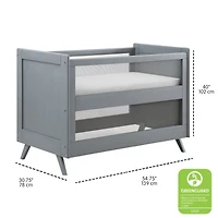 Halo Dream Inc. Breathable Mesh 3-in-1 Convertible Crib - Greenguard Gold Certified