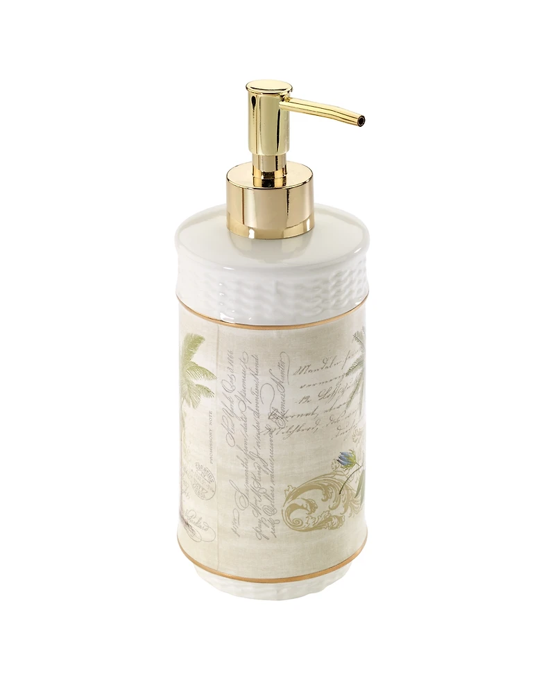 Avanti Colony Palm Tree Textured Ceramic Soap/Lotion Dispenser
