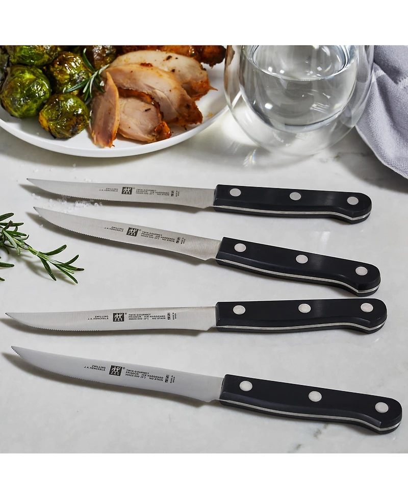 Zwilling Twin Gourmet Steak Knives, Triple Riveted Set of 4