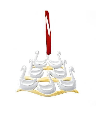 Nambe Twelve Days of Christmas Ornament, 7 Swans a Swimming