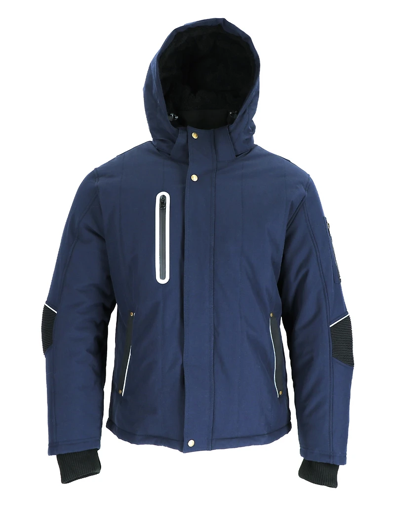 RefrigiWear Big & Tall 54 Gold Hooded Utility Jacket - Insulated, Waterproof, and Durable Workwear