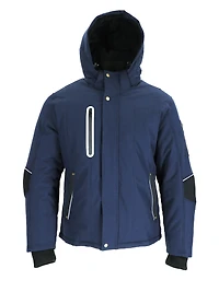 RefrigiWear Big & Tall 54 Gold Hooded Utility Jacket - Insulated, Waterproof, and Durable Workwear