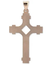 Double Row Polished Cross Pendant in 14k Gold, Created for Macy's