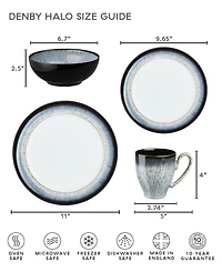 Denby Halo Wide Rimmed Salad Plate