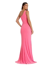 Women's Ieena Jersey One Shoulder Belted Trumpet Gown