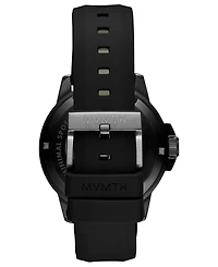 Mvmt Men's Minimal Sport Automatic Black Silicone Strap Watch 45mm
