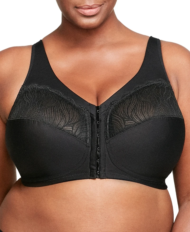 Glamorise Plus Full Figure Magiclift Natural Shape Front Closure Wirefree Bra 1210