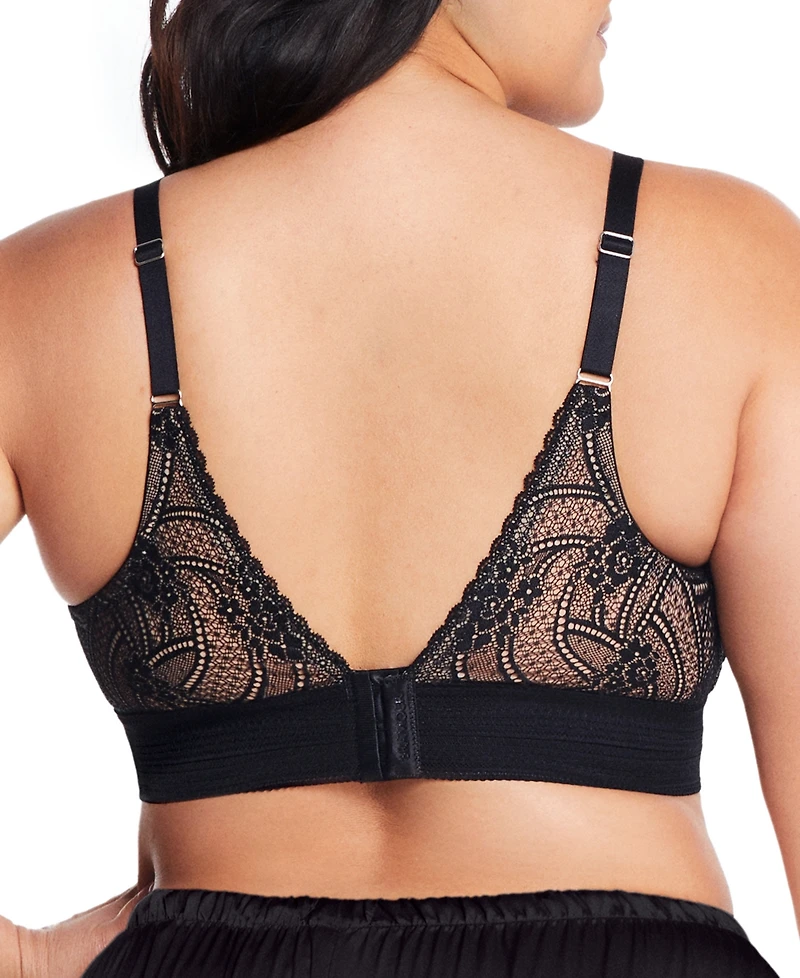 Glamorise Plus Full Figure Bramour Gramercy Luxe Lace Wireless Bralette 7012