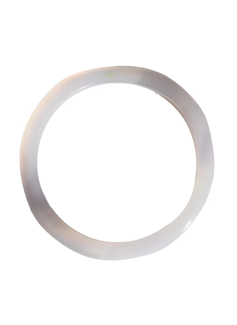 Wave - Skinny Round Jade Stone Bangle