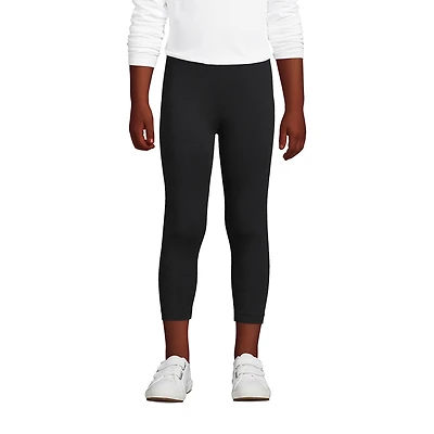 Lands' End Child School Uniform Girls Plus Tough Cotton Capri Leggings