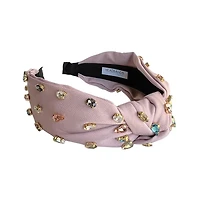 Women's Traditional Knot Headband - Light Pink Gem