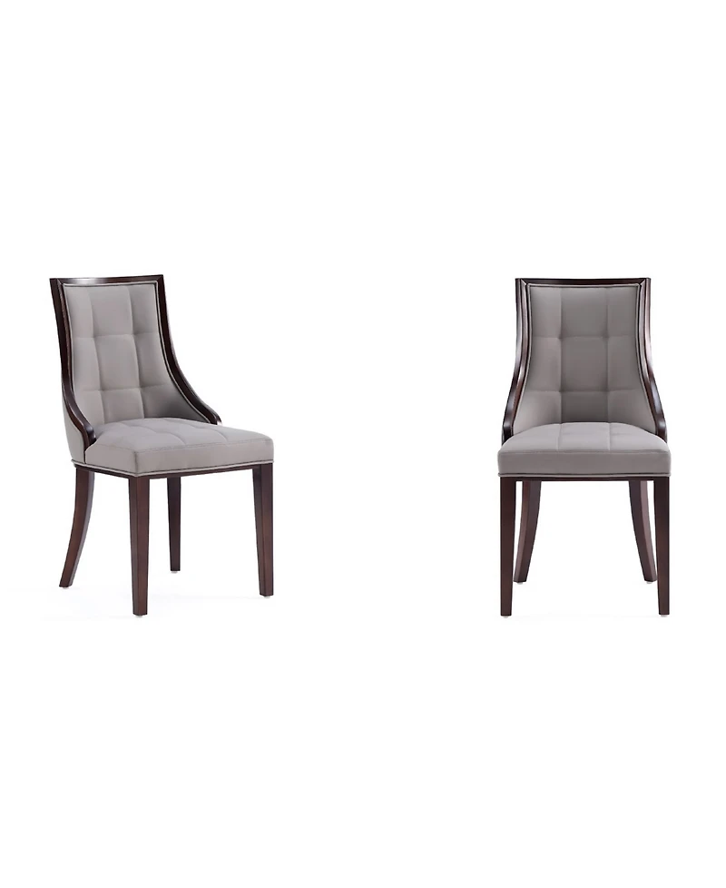 Manhattan Comfort Fifth Avenue 2-Piece Leatherette Upholstered Dining Chair Set