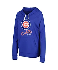 Women's Touch Royal Chicago Cubs Pre-Game Raglan Pullover Hoodie