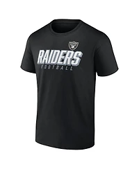 Men's Fanatics Black, Silver Las Vegas Raiders Player Pack T-shirt Combo Set