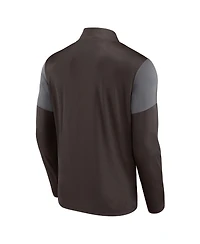 Men's Fanatics Brown San Diego Padres Logo Quarter-Zip Top