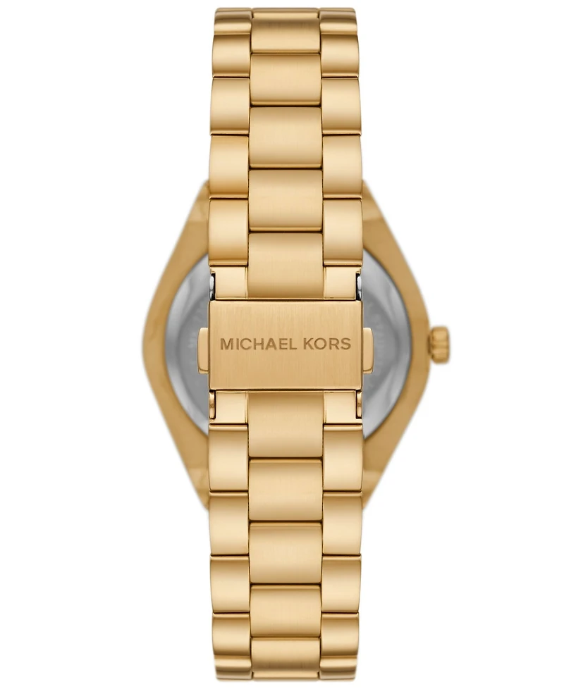 Michael Kors Women's Lennox Quartz Three-Hand Gold-Tone Stainless Steel Watch 37mm