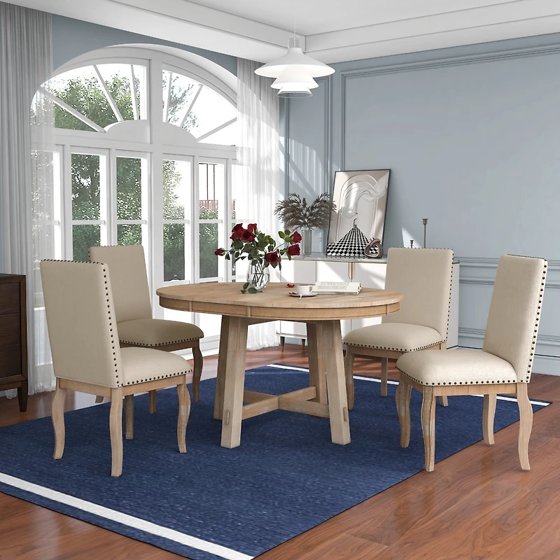 Streamdale 5-Piece Extendable Farmhouse Dining Set