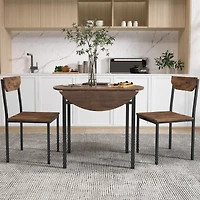 Streamdale 3-Piece Dining Set with Drop Leaf and 2 Chairs
