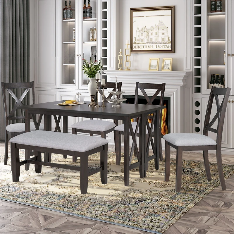 Streamdale 6-Piece Foldable Dining Set