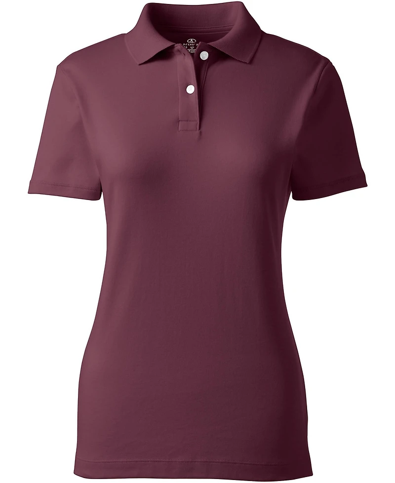 Lands' End Women's Short Sleeve Feminine Fit Interlock Polo Shirt
