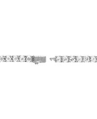 Bulova Men's White Topaz Icon Tennis Bracelet (1/10 ct. t.w.) in Sterling Silver