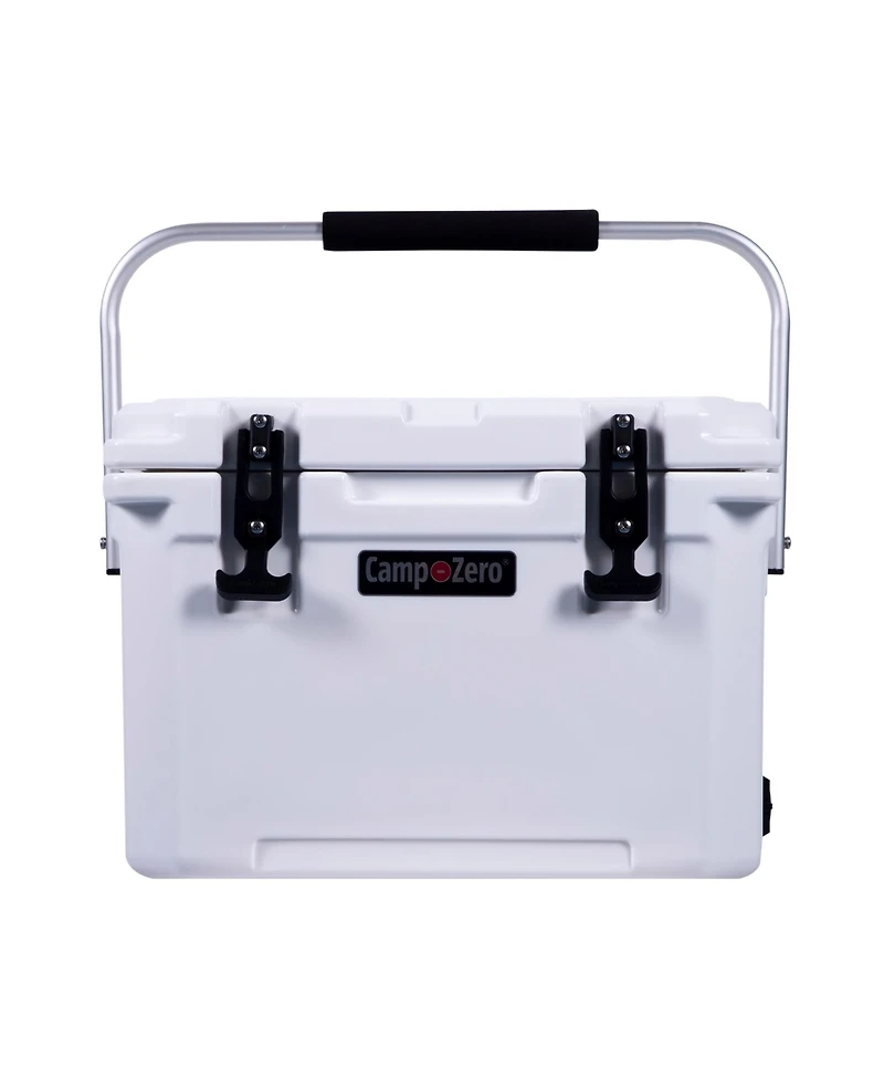 Camp-zero 20 | 21 Qt. Premium Cooler with 4 Molded-In Cup Holders and Folding Aluminum Comfort Grip Handle