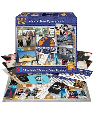 University Games Murder Mystery Party Case Files Puzzles Passport to Murder, 1000 Pieces